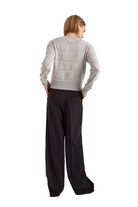 SIMONE LUREX STRIPE V NECK (615/136) - Sassanova