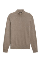 HILLES 1/4 ZIP CASHMERE SWEATER-novaman