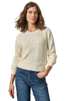 PATCHWORK STITCH CREWNECK SWEATER - Sweaters - Sassanova