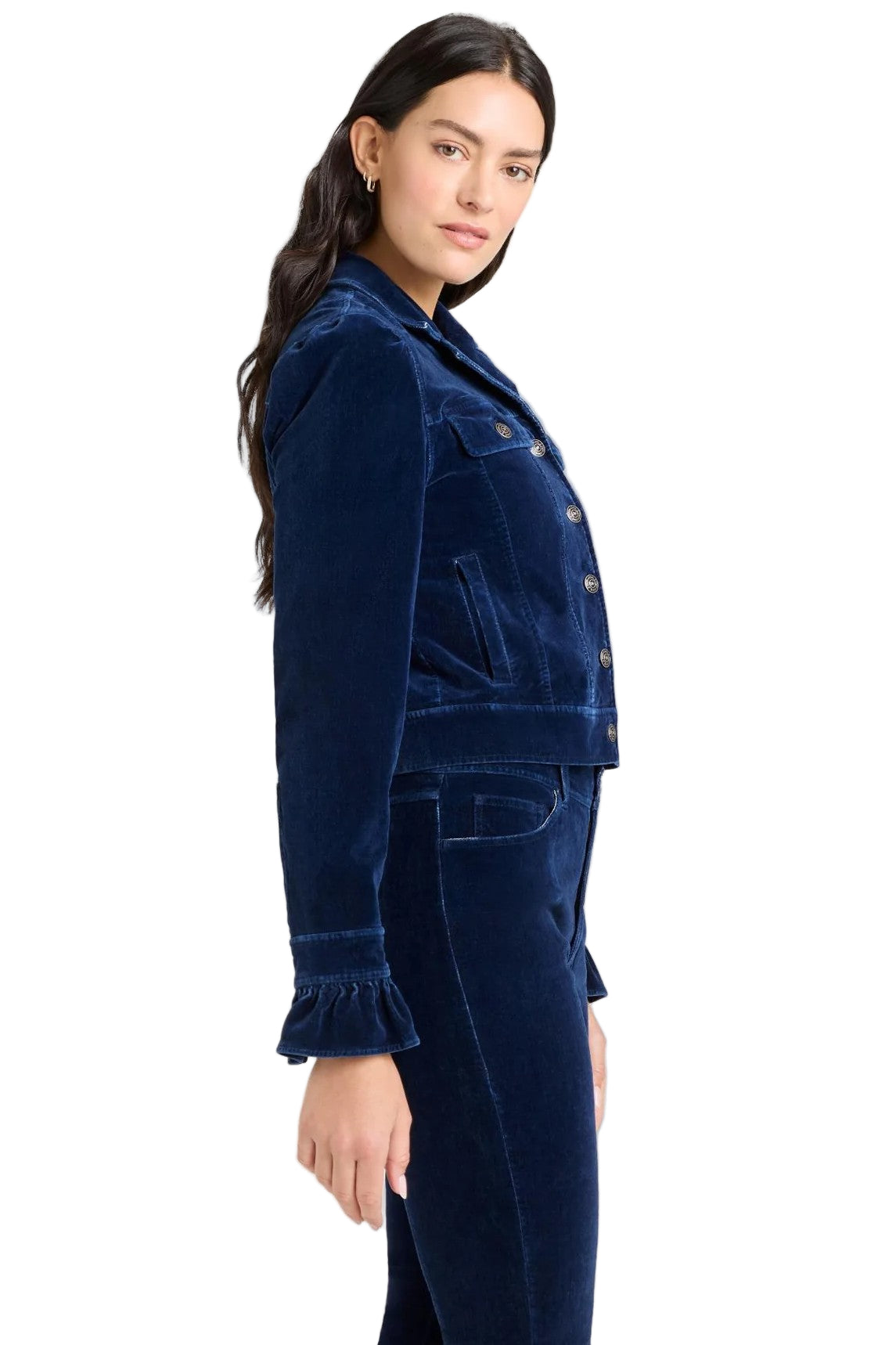 VELVET DENIM DERYN JACKET - Jackets - Sassanova