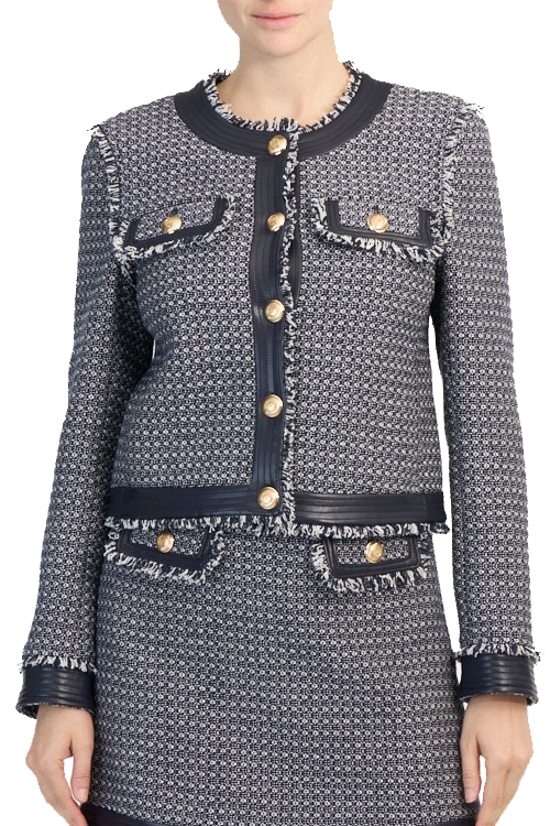 BIRDSEYE TWEED DEVA JACKET - Jackets - Sassanova