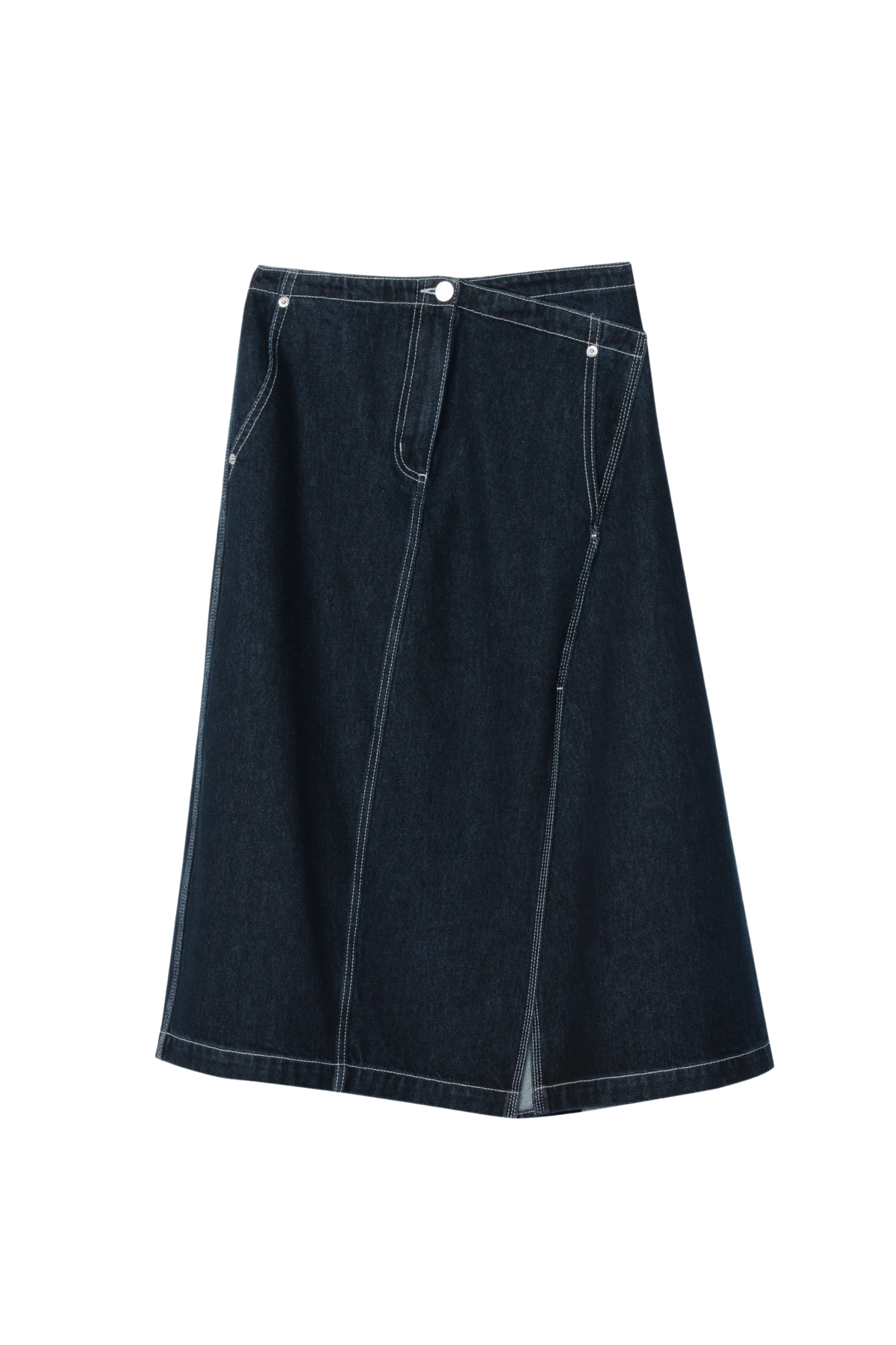 ASYMMETRICAL DENIM SKIRT