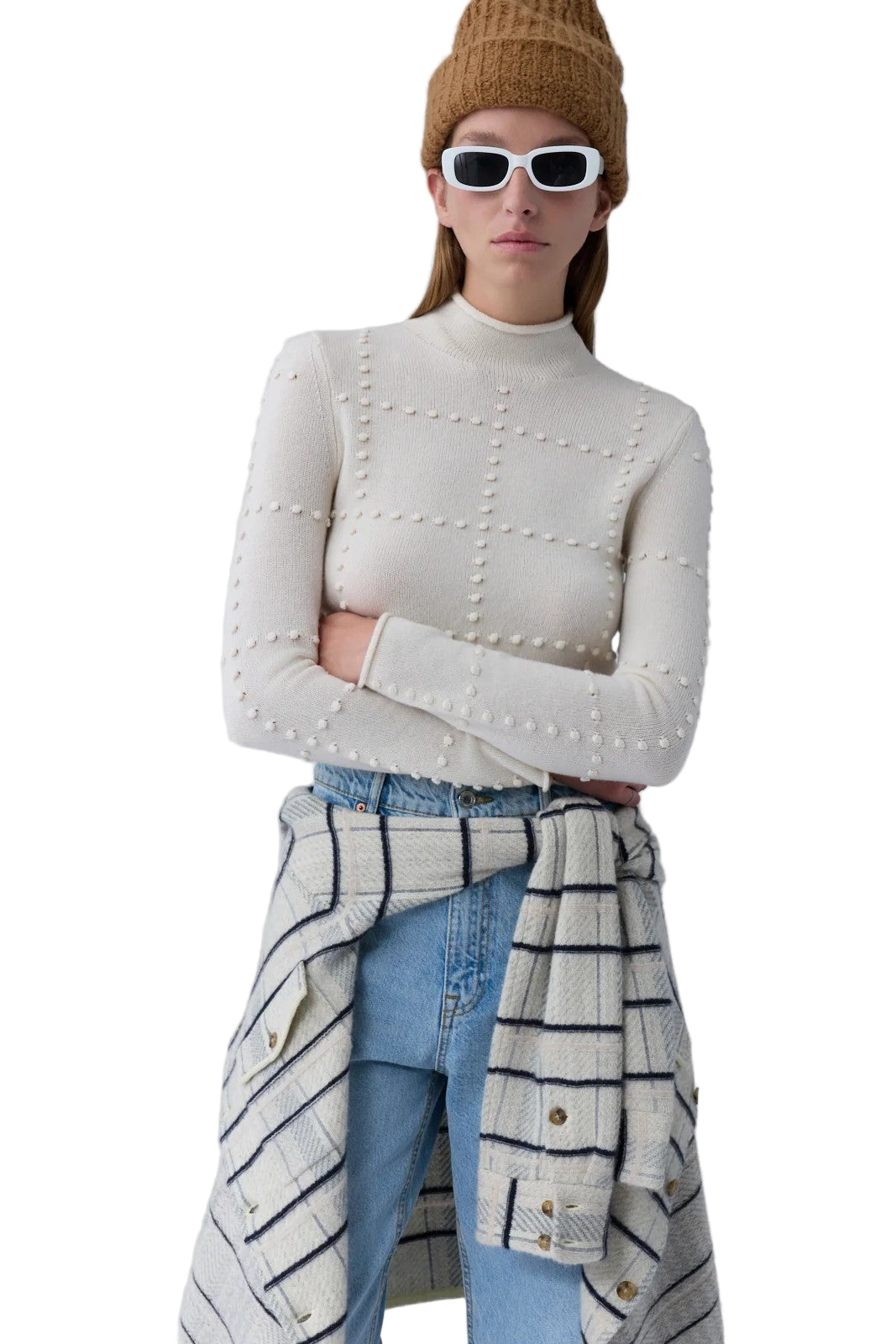 POPCORN TOP IN CASHMERE BLEND - Sassanova