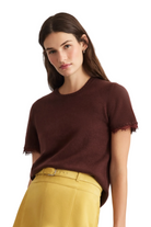DAILEY CASHMERE TSHIRT SWEATER W/LACE Sassanova
