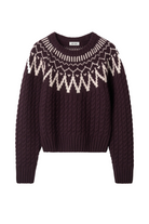 FAIR ISLE CABLE KNIT SWEATER - Sassanova