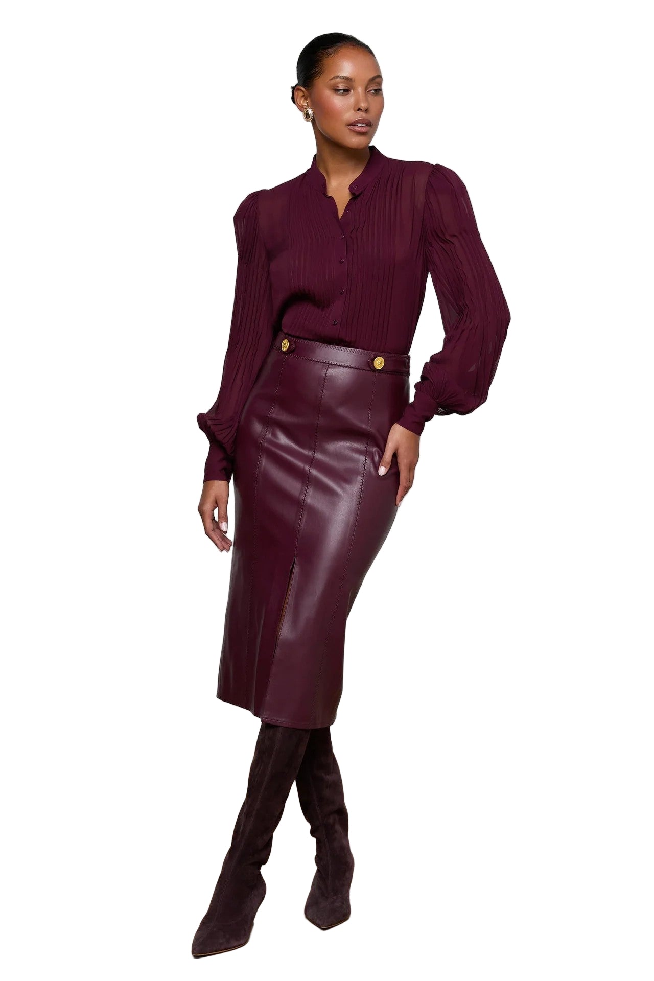 ARLETTE WHIPSTCH MIDI SKIRT