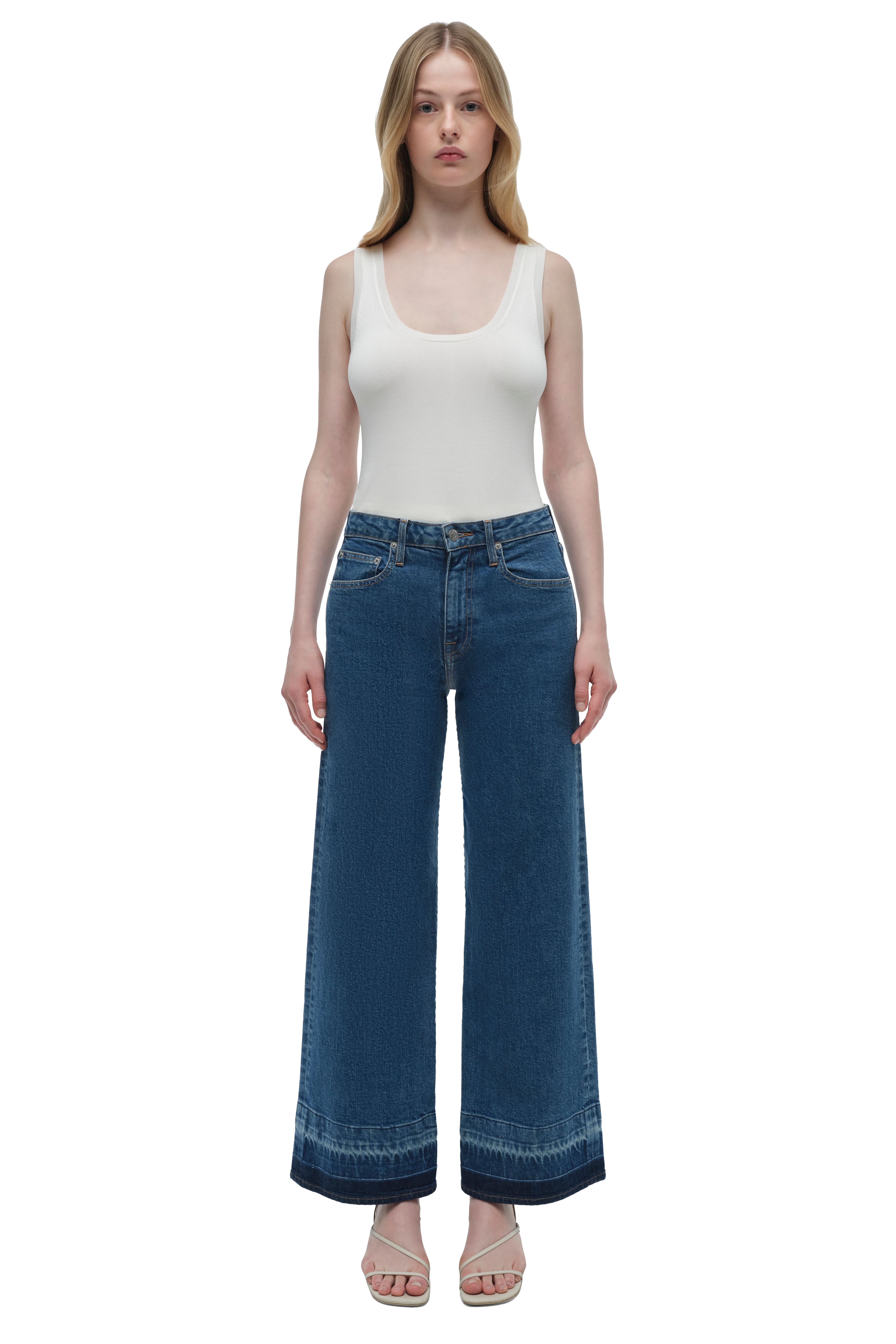 JUDE MID RISE CROP WIDE LEG - sassanova