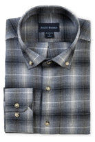 COTTON CASHMERE PLAID SPORT SHIRT - novaman