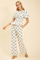 BREAKFAST SMOCKED TOP - Blouses - Sassanova