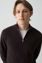 HILLES 1/4 ZIP CASHMERE SWEATER-novaman