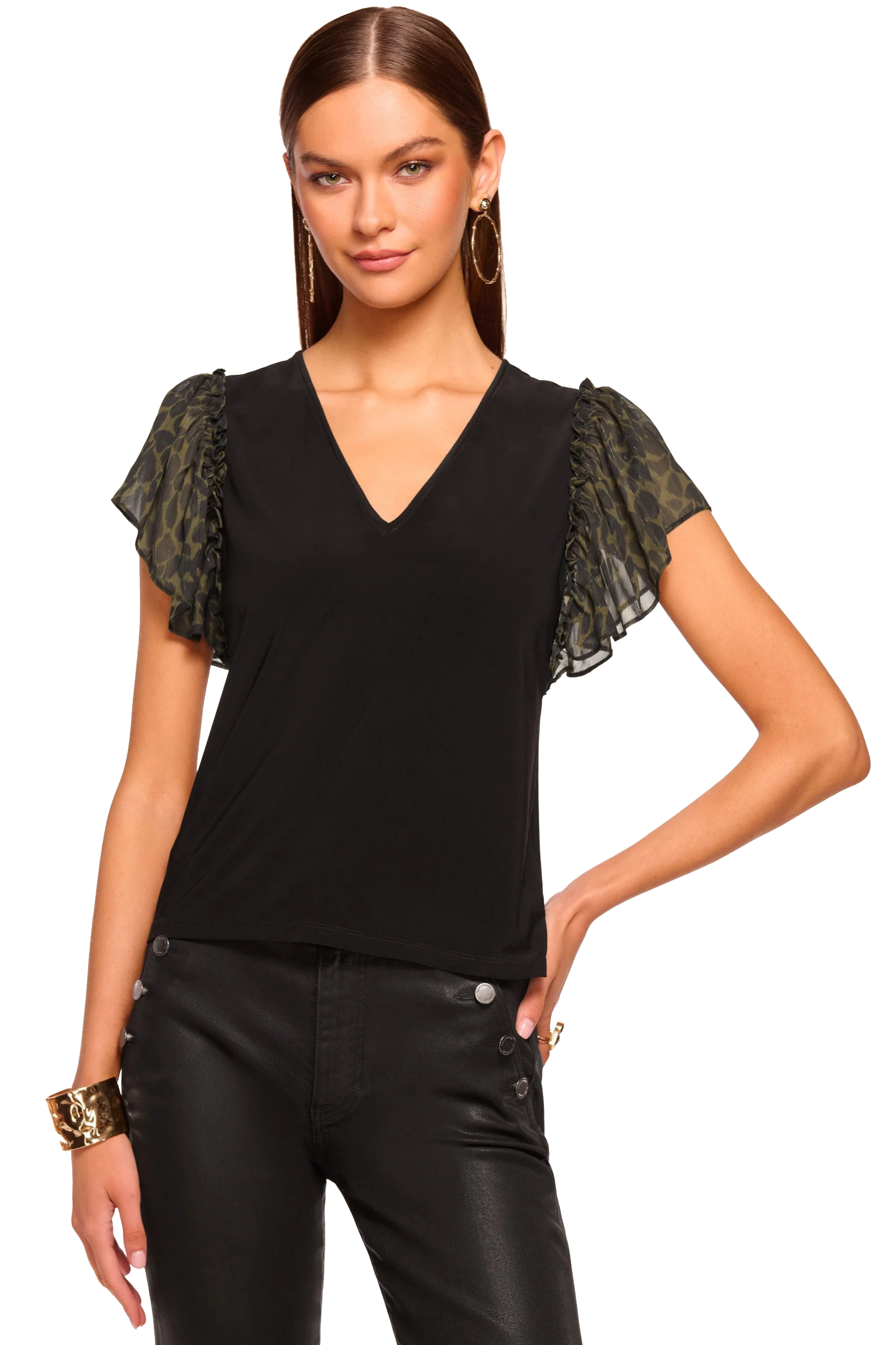 FOLIAGE PRINTED LYSETTE TOP - Blouses - Sassanova