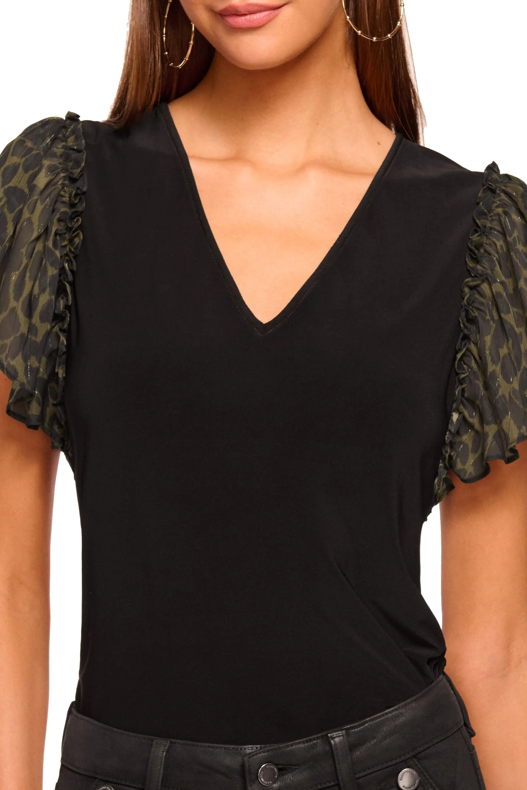 FOLIAGE PRINTED LYSETTE TOP - Blouses - Sassanova