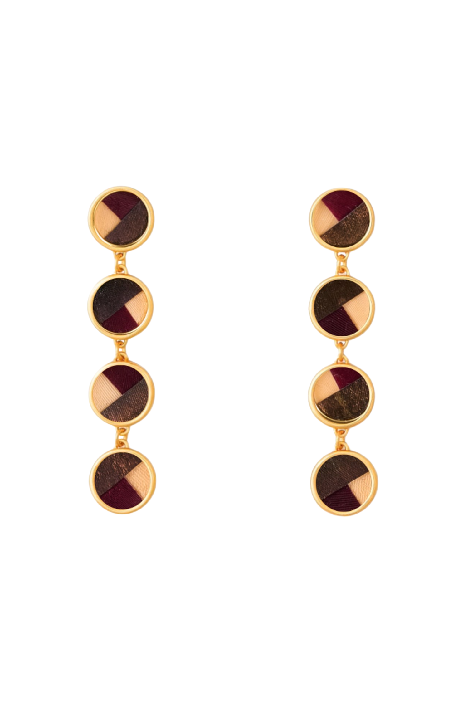 JENNA MULTI BEZEL DROP EARRING Sassanova