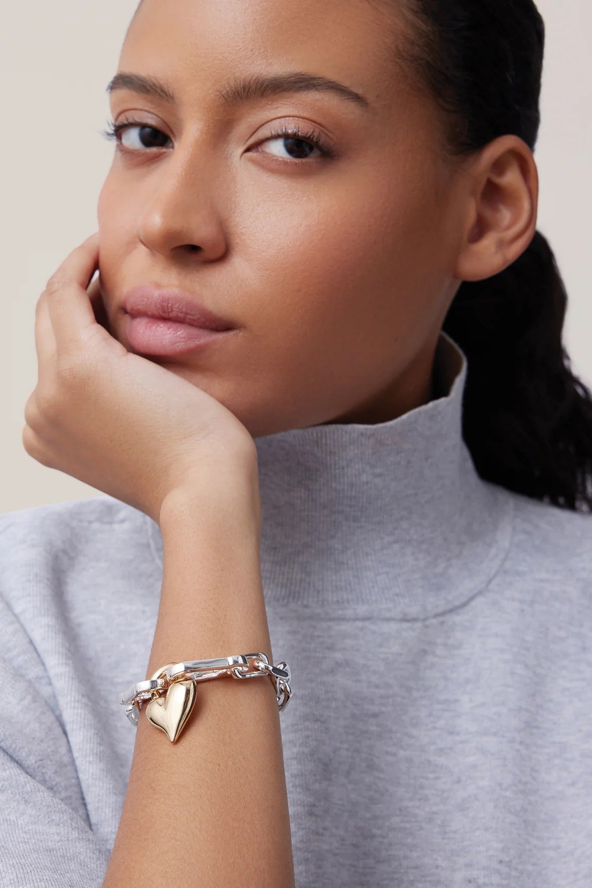 PADLOCK HEART CHAIN BRACELET - Bracelets - Sassanova