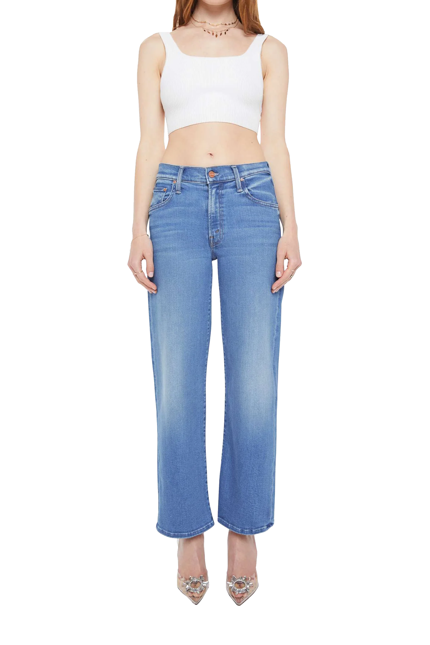 THE MID RISE RAMBLER ZIP ANKLE FRAY - Jeans - Sassanova