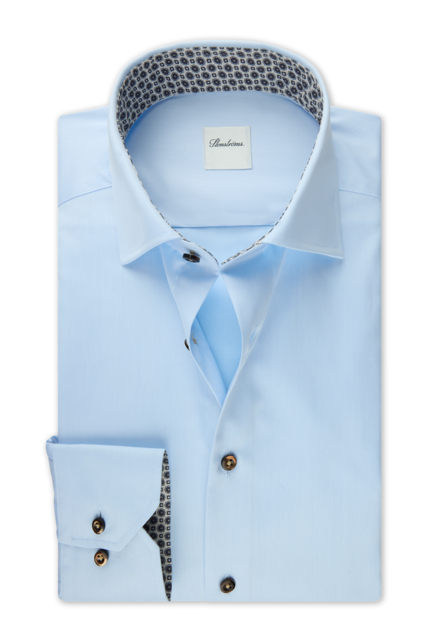 LS SOLID CONTRAST CUFF DRESS SHIRT sassanova