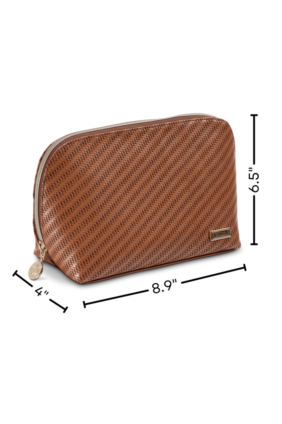 ROSEWOOD COGNAC LOLA MAKEUP BAG - sassanova