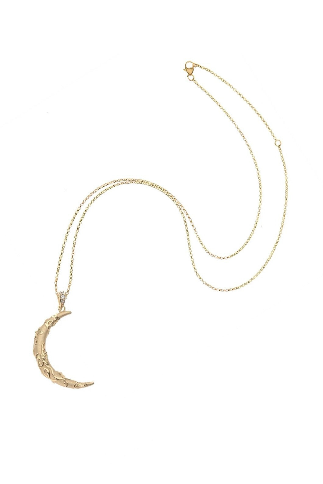 FOREVER VINEYARD CRESCENT MOON- ADJ DELICATE CHAIN - Necklaces - Sassanova