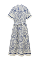 AUDRIA SHORT SLEEVE BELTED MIDI DRESS - Dresses - Sassanova