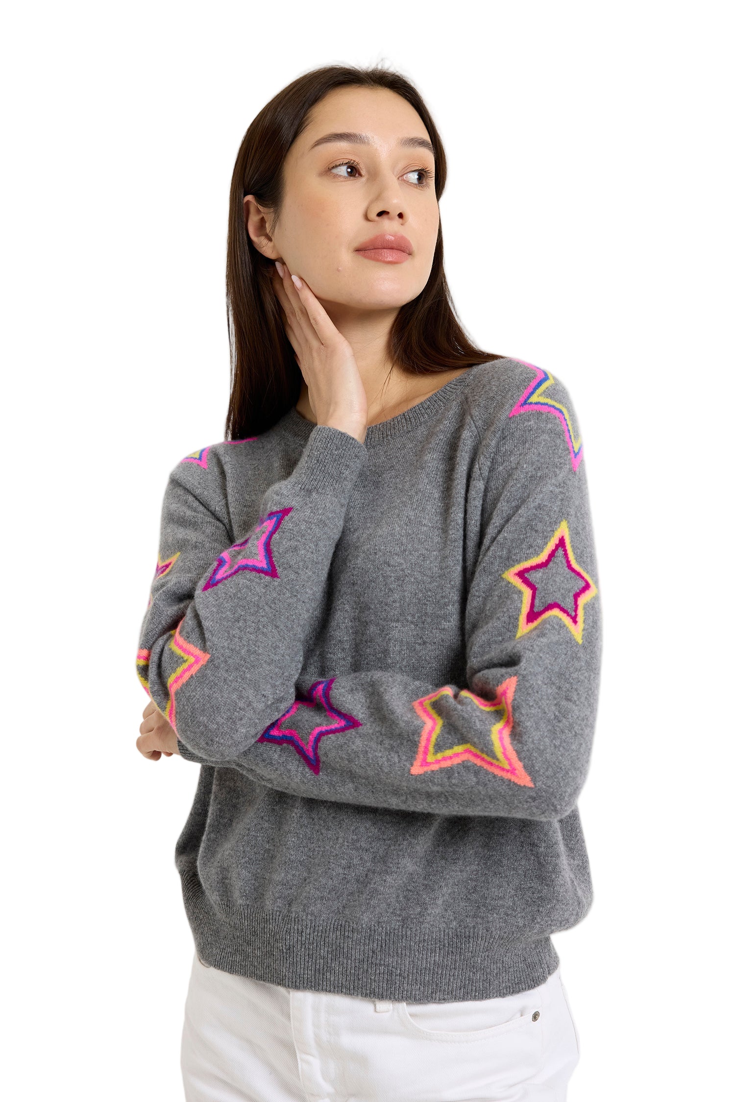 POP STAR SLEEVE CREW - Sweaters - Sassanova