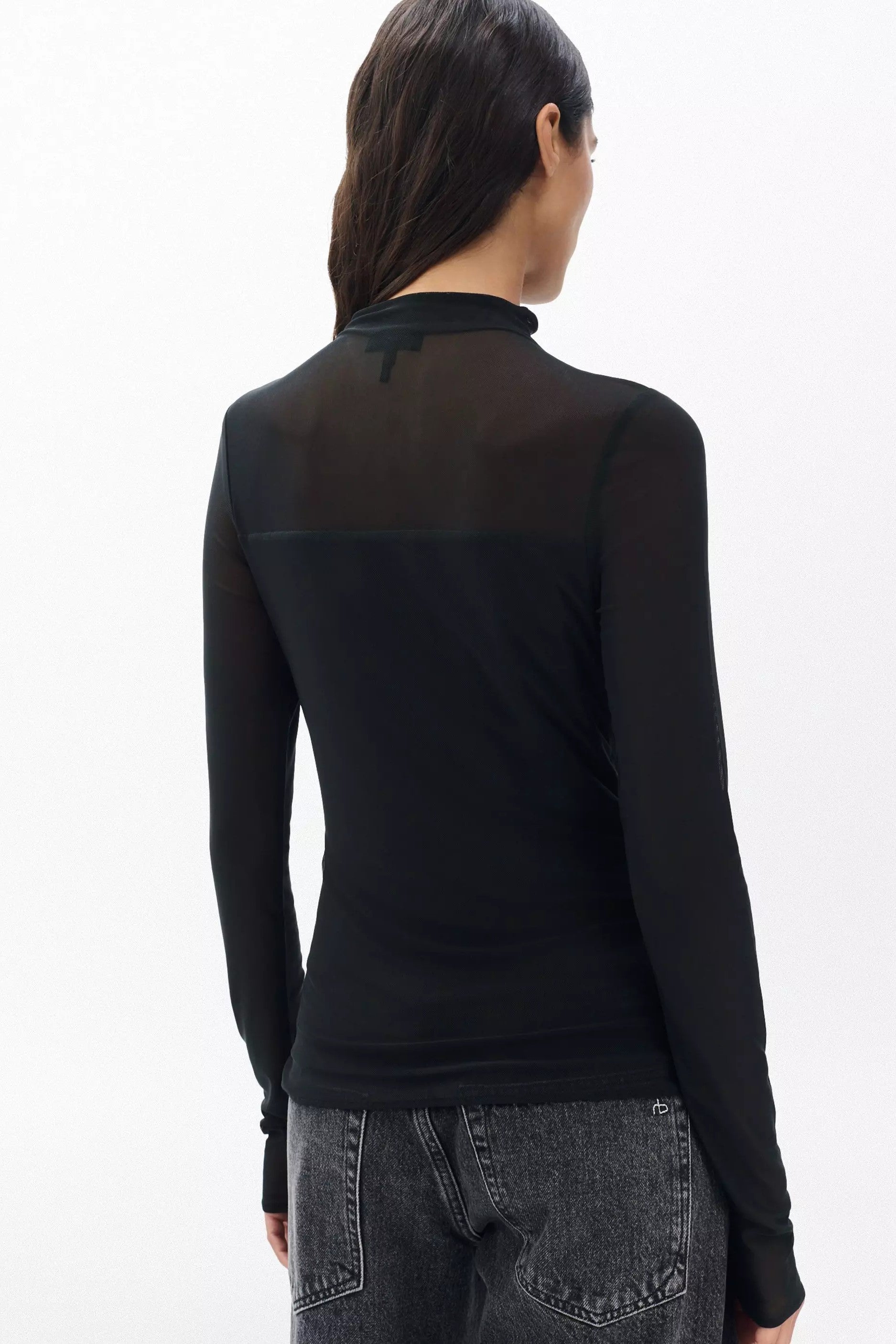 LUCA DBL LAYER MIX MEDIA MOCKNECK LS TOP - Sassanova