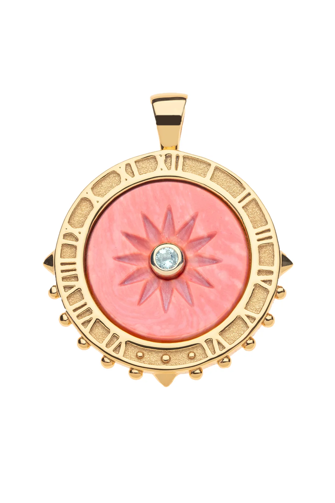 FOREVER LA VIE EN SOLEIL CORAL PENDANT- CLASSIC ROLO CHAIN - Necklaces - Sassanova