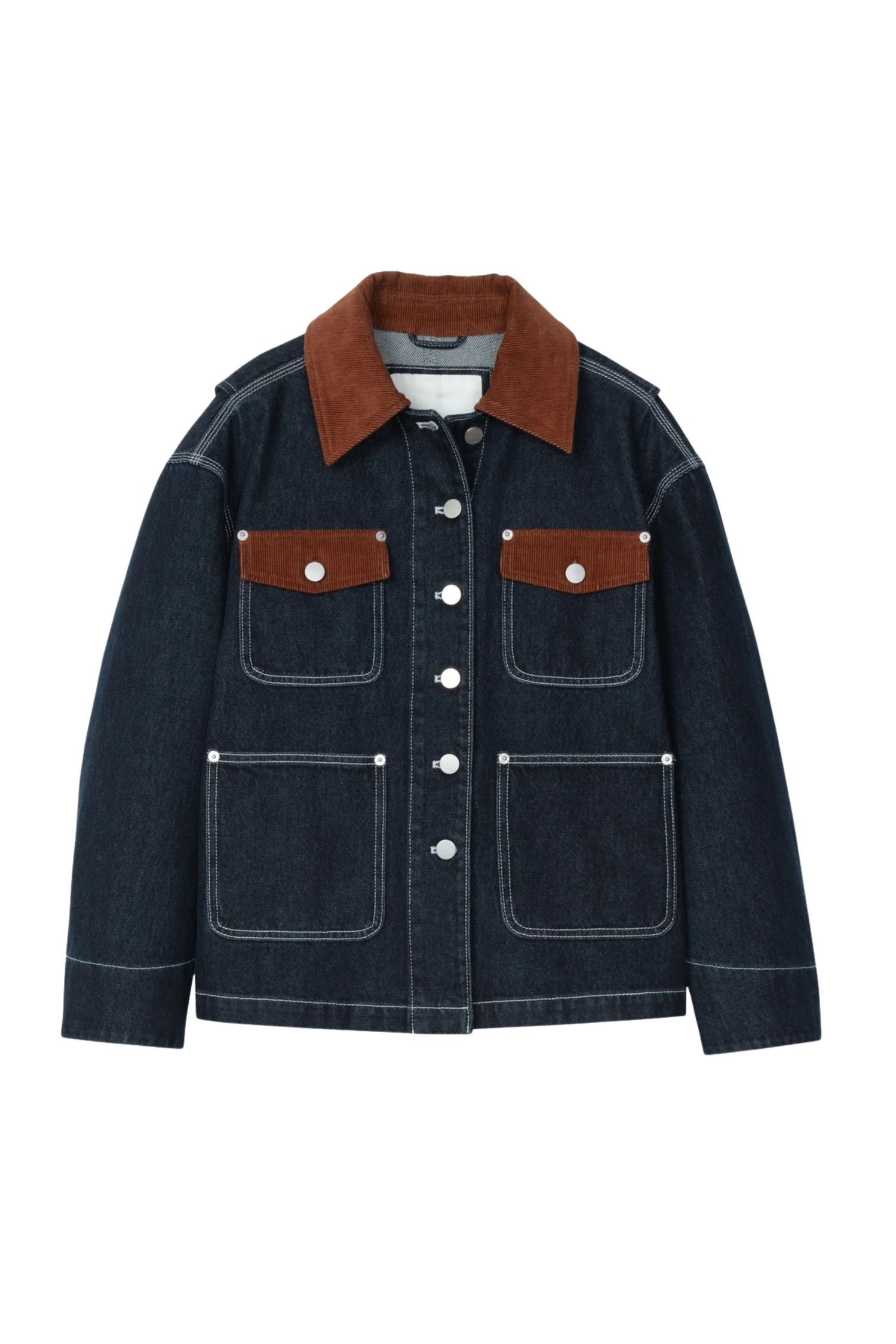 CHORE DENIM JACKET W/CORDUROY COMBO Sassanova
