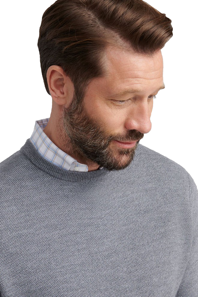 AUTUMN CREST HONEYCOMB CREW in gray-novaman