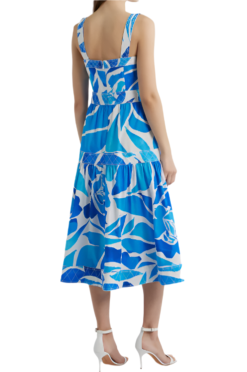 ANNETTE DREAM ROSE POPLIN MIDI DRESS-Sassanova