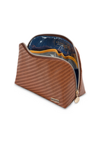 ROSEWOOD COGNAC LOLA MAKEUP BAG - sassanova