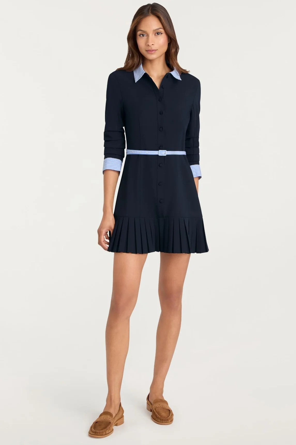 STRIPE SHIRTING LUCILLA DRESS - Dresses - Sassanova