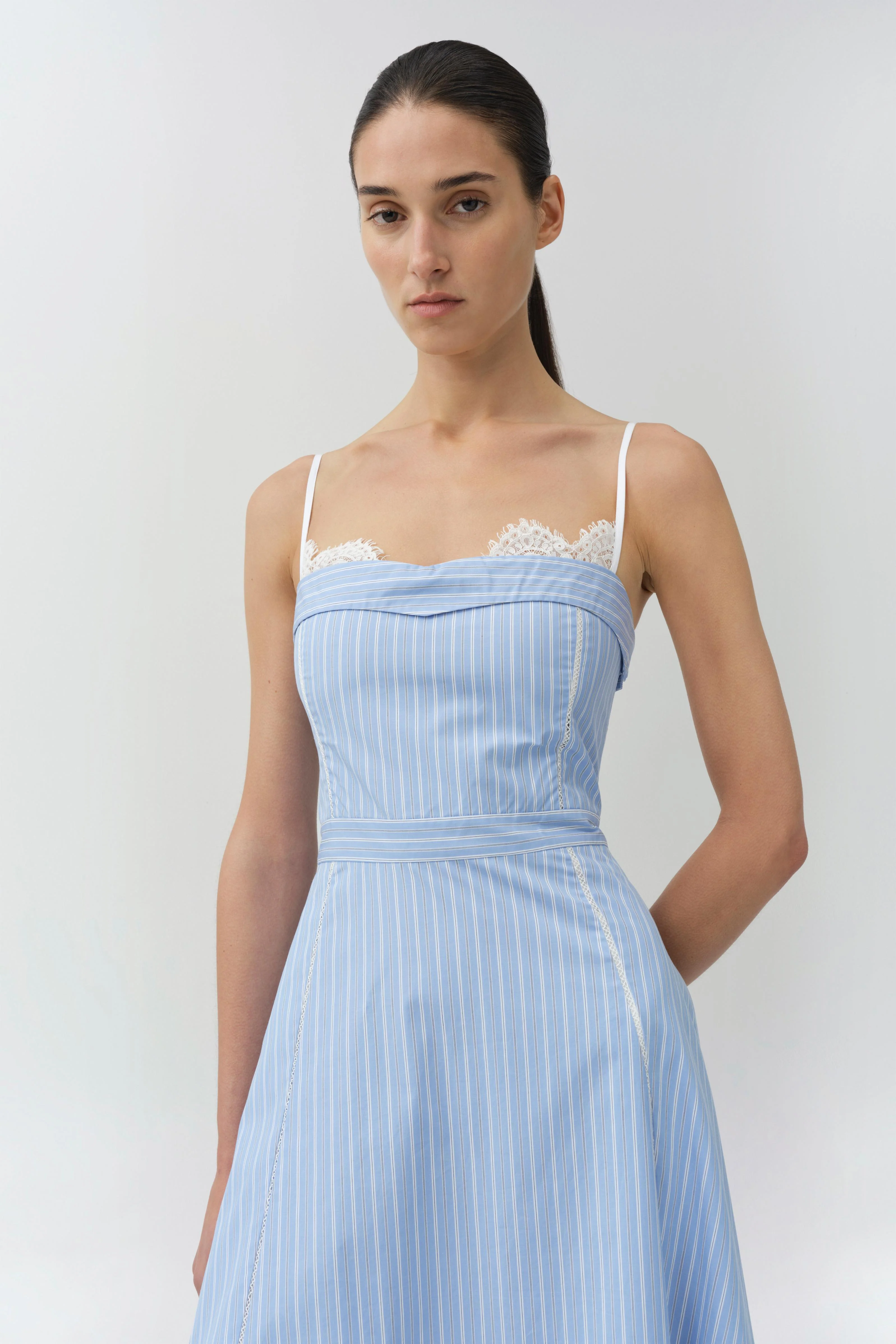 AVALEIGH COTTON LACE MIDI DRESS - Dresses - Sassanova