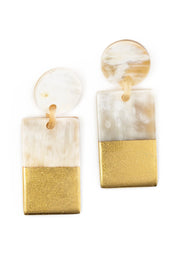 GOLD DIPPED STATEMENT EARRINGS