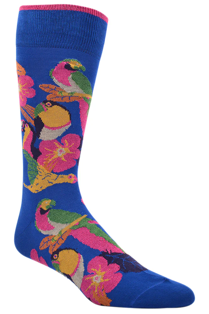 TROPICAL TUCAN SOCKS ROYAL - Socks - Novaman