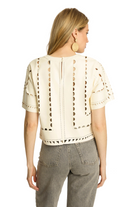 ANISA VEGAN LEATHER TOP - Sassanova