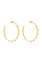 CREOLE DOTS EARRINGS- GLD