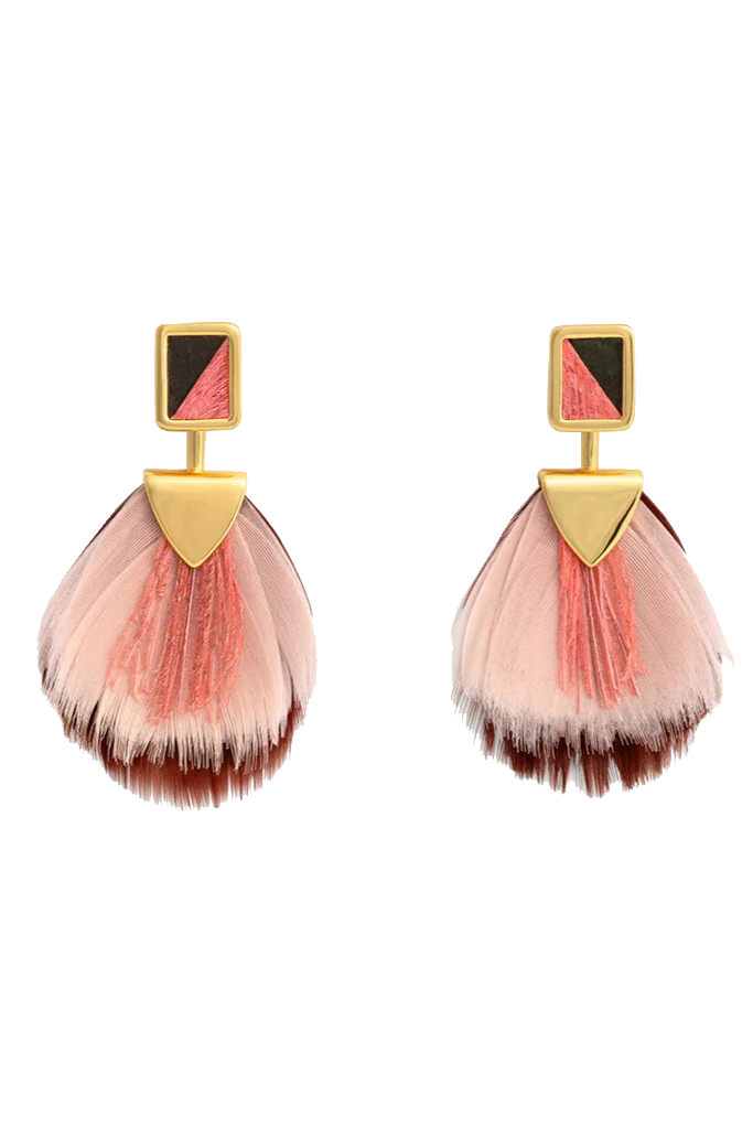 MEGAN DROP BEZEL EARRING