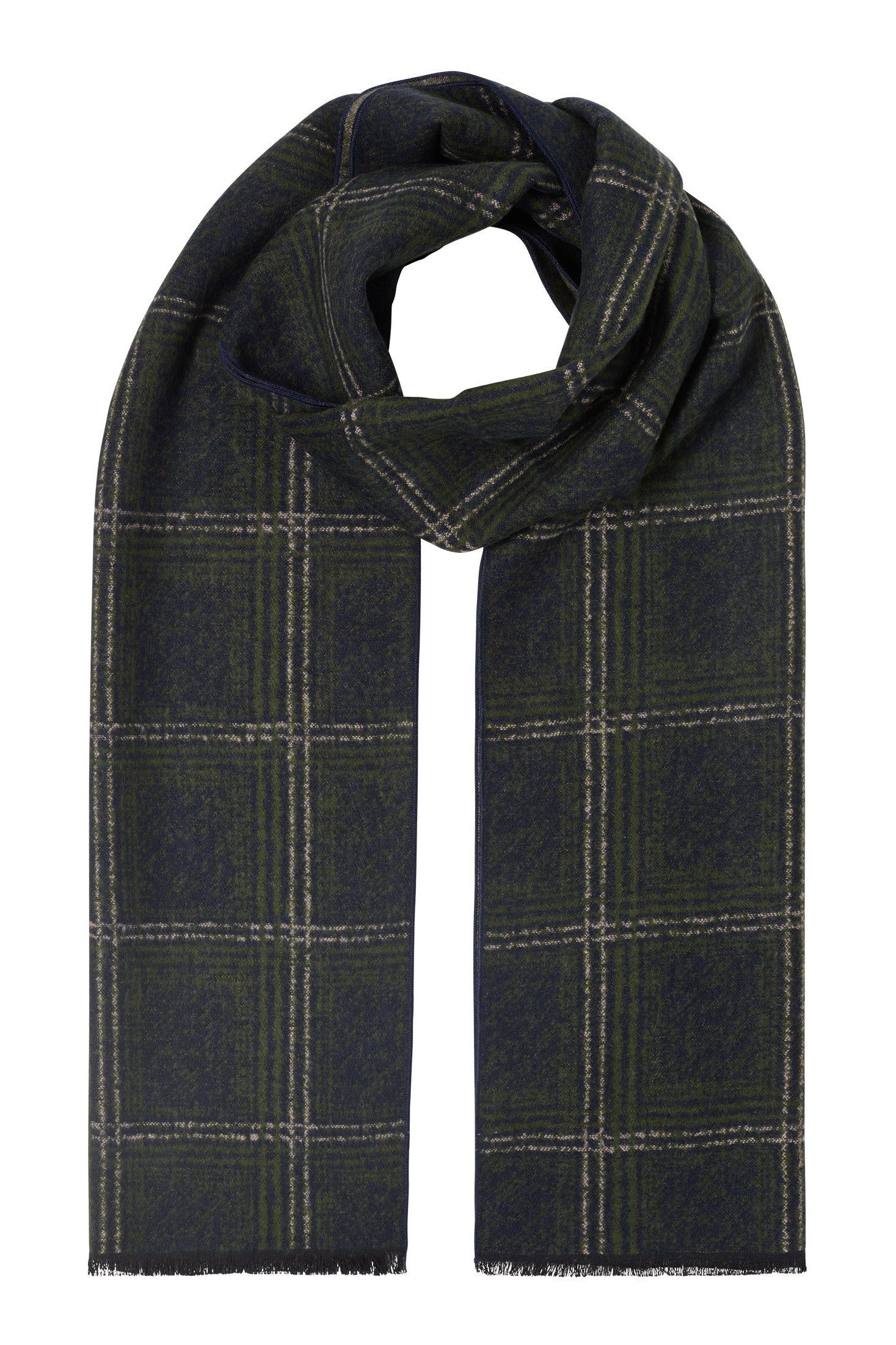 LOUIS SILK SCARF GREEN OS - novaman