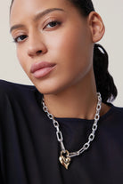 PADLOCK HEART PENDANT NECKLACE - Necklaces - Sassanova