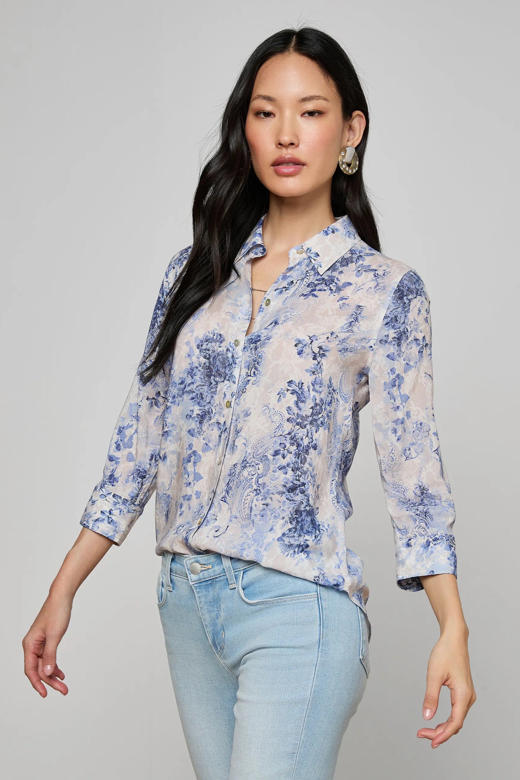 CAMILLE 3/4 SLEEVE BLOUSE - Blouses - Sassanova
