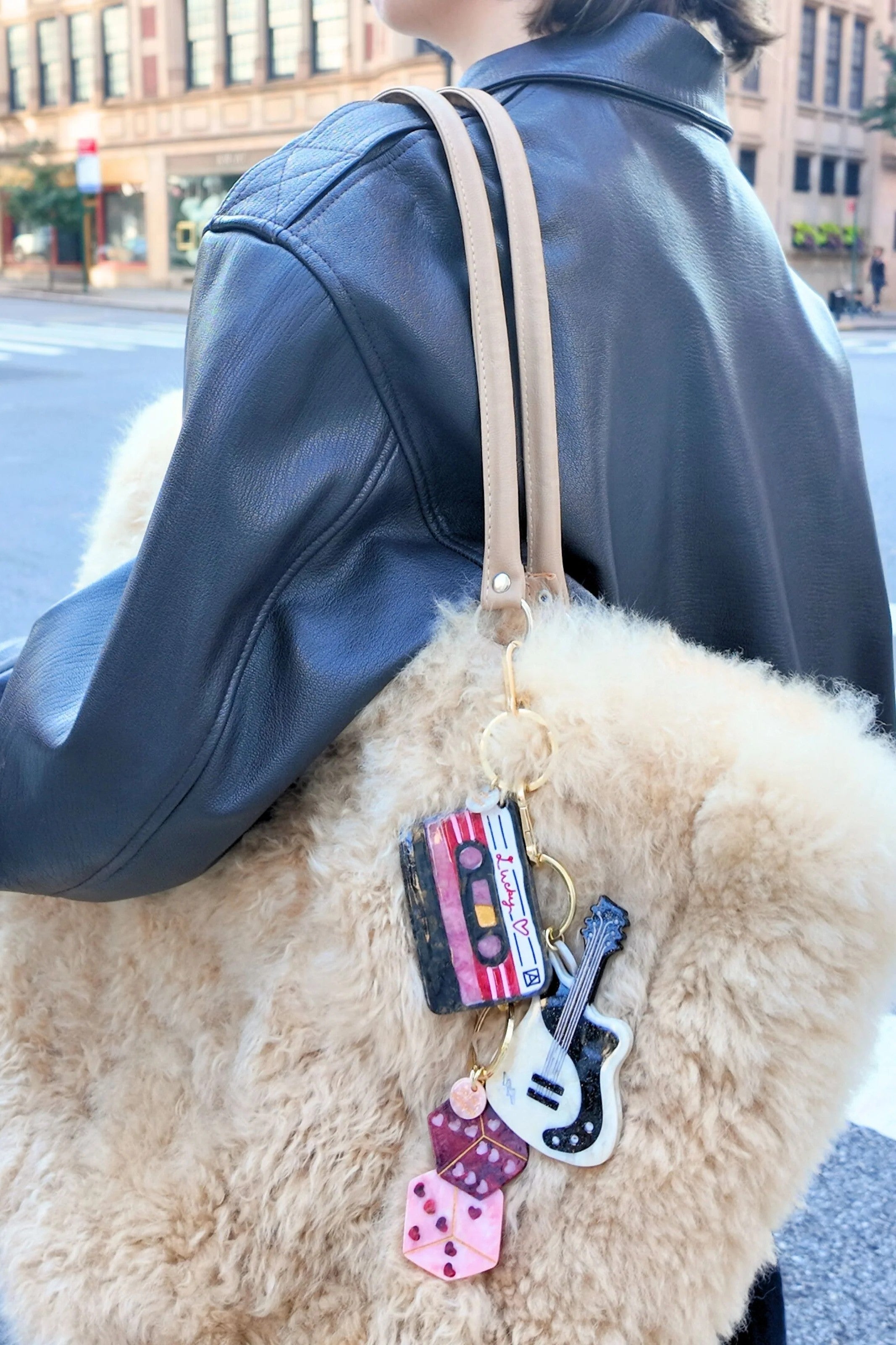 HAND PAINTED LUCKY DICE BAG CHARM & KEYCHAIN - sassanova