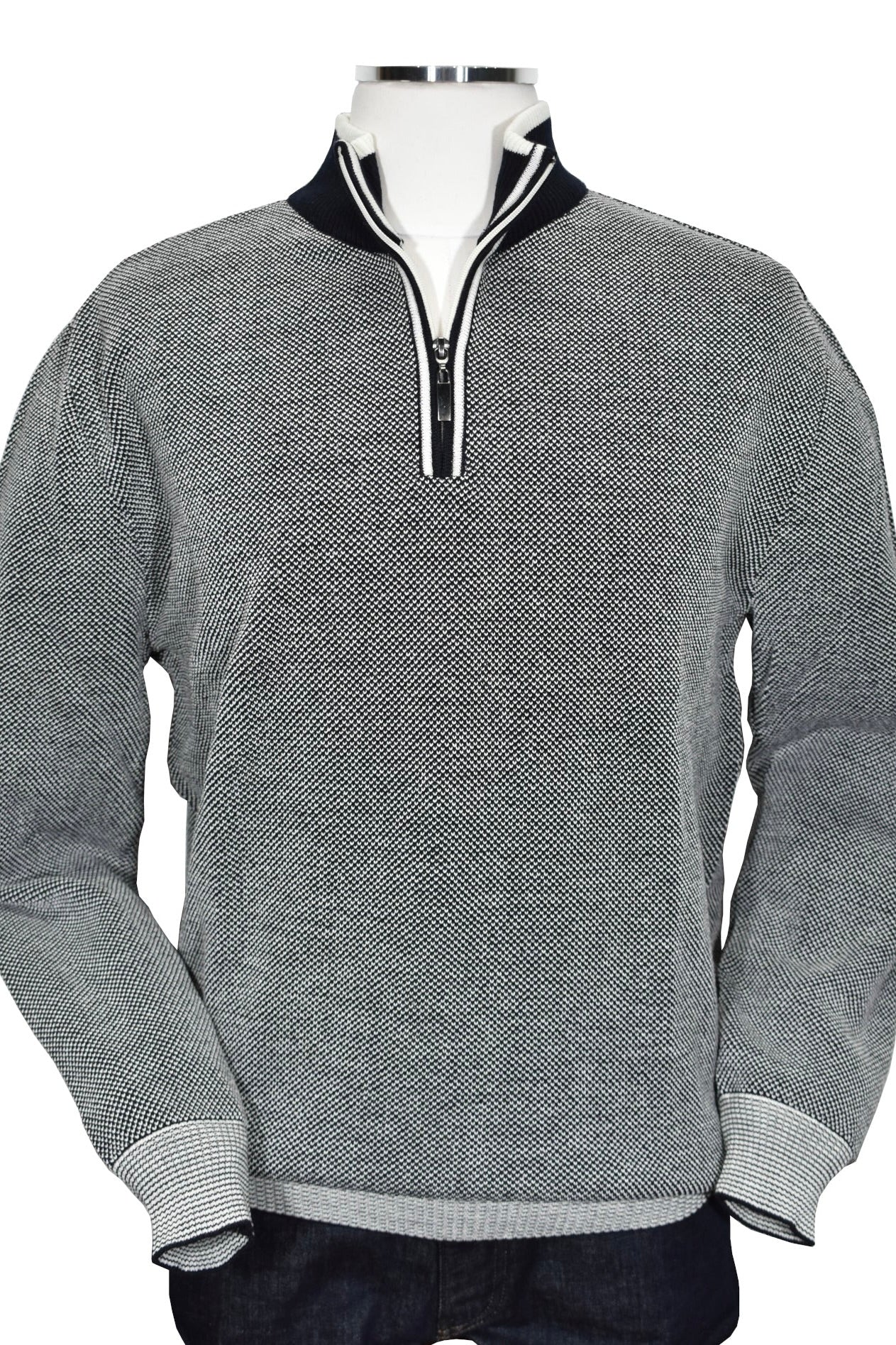 LS ZIP MOCK - Sweaters - Novaman