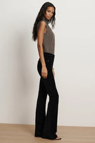 BEVERLY VELVET HIGH RISE SKINNY FLARE-sassanova
