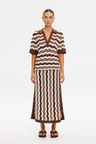 SARAH KNIT POLO TOP - Blouses - Sassanova