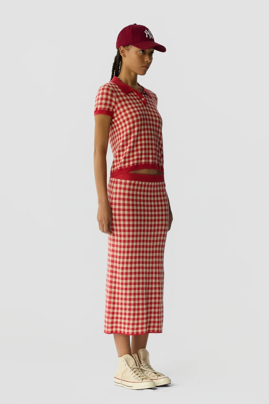 GINGHAM SHRUNKEN POLO - Sweaters - Sassanova