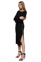 ASTRA L/S MIDI SLIT DRESS - Dresses - Sassanova