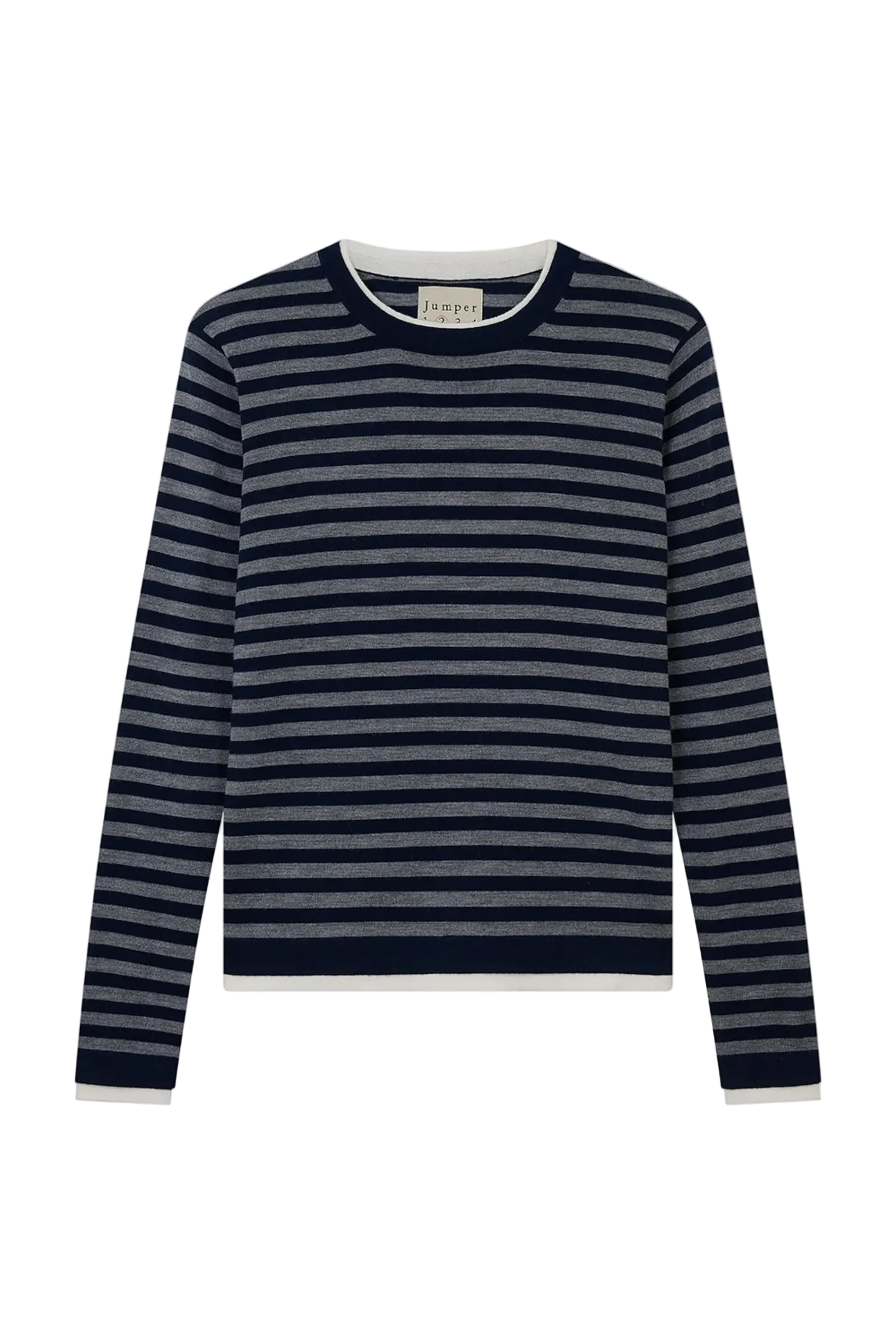 STRIPE DOUBLE TRIM CREW Sassanova