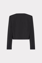 SELENA CAMELLIA APPLIQUE CROPPED JACKET - Jackets - Sassanova