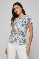 RESSI SHORT SLEEVE WATERCOLOR BUTTERFLY TEE - T-shirts - Sassanova