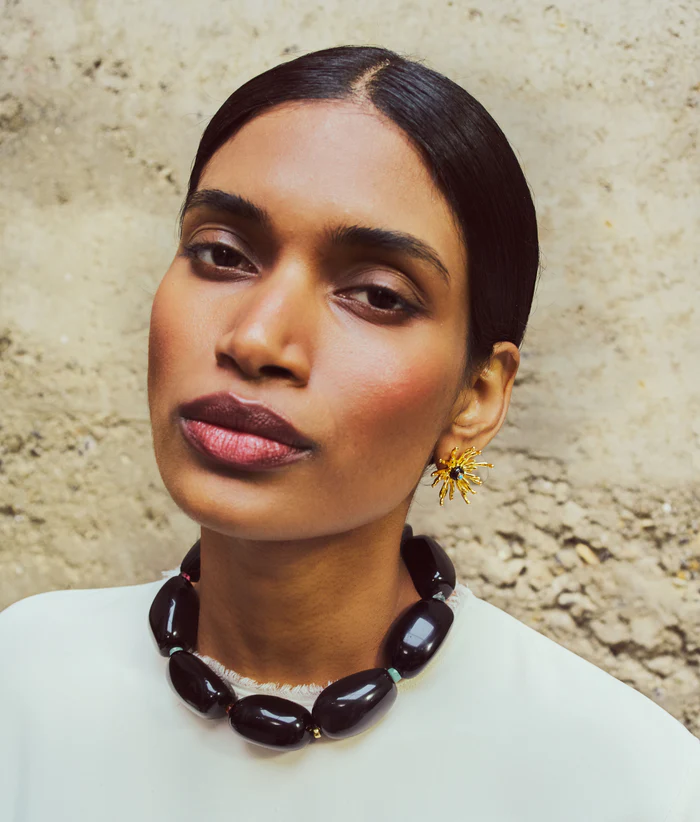 CACTUS FLOWER STUDS- GOLD - Earrings - Sassanova